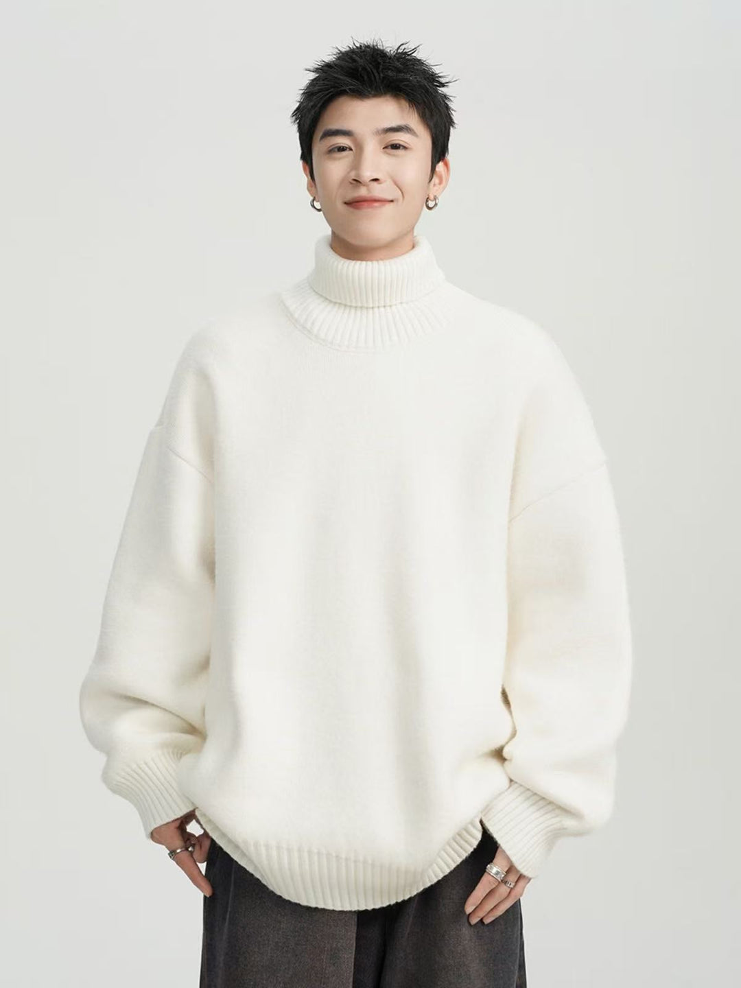 Unisex Oversized Rollkragenpullover Echoarchiv