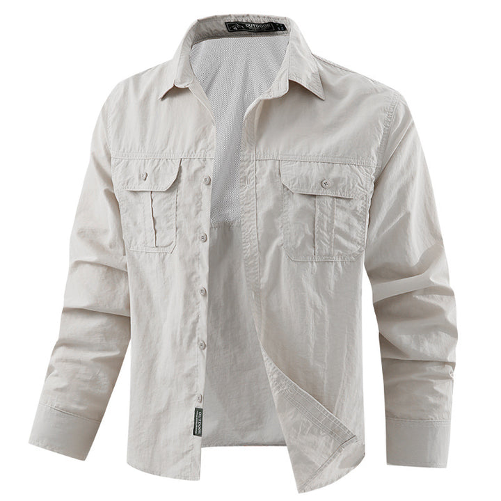 Herren nan leichtes UV-Schutz Outdoor-Hemdjacke mit atmungsaktivem Mesh-Futter, Klappentaschen und schnell trocknender Webstruktur Echo Archiv
