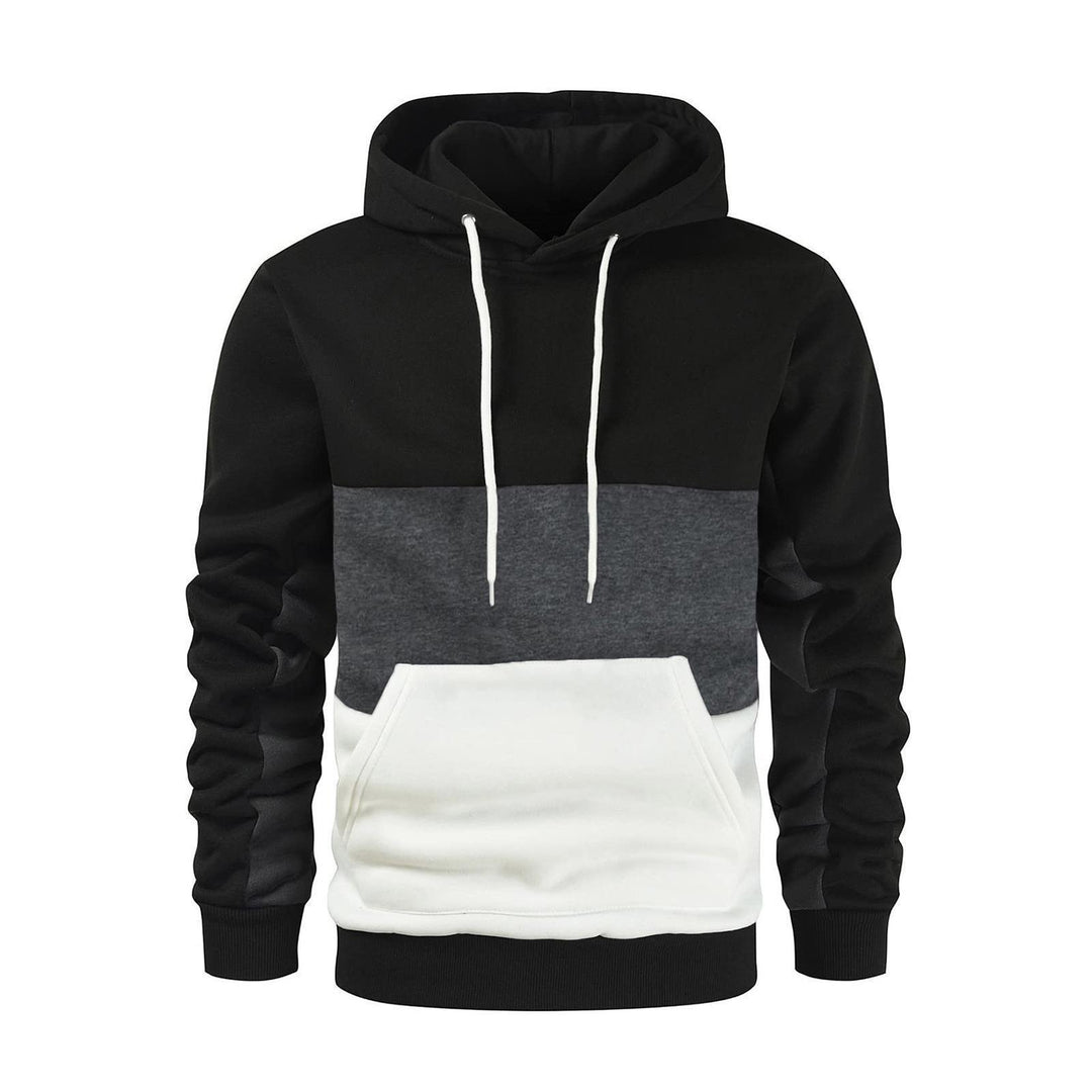 Unisex Kapuzenpullover mit Kordelzug, Kängurutasche und Farbblockdesign aus weichem Fleece – Auréline