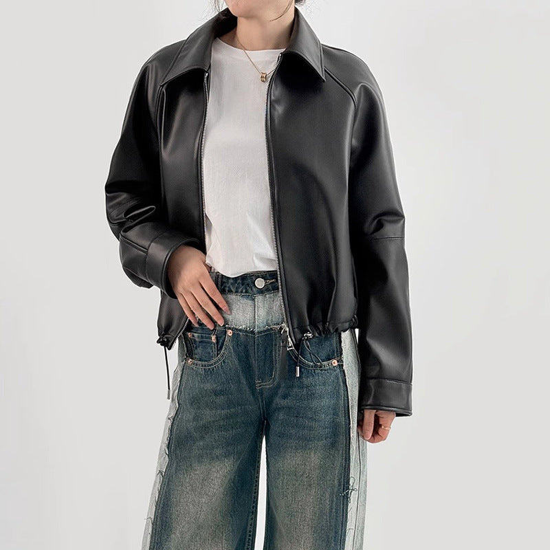 Damen Urbaner Stil Lederjacke Echo Archiv