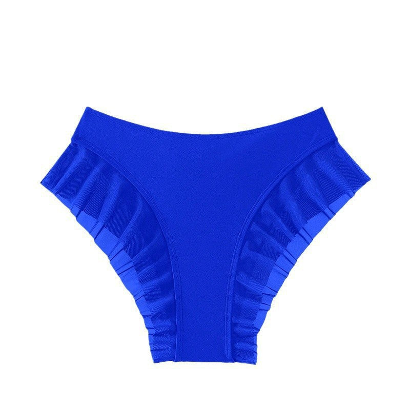 Damen Hoch tailliertes Bikini-Höschen mit Rüschendetails Echo Archiv