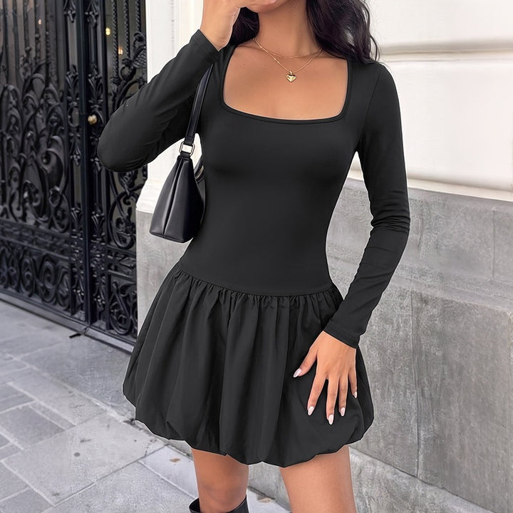Damen Verspieltes Puffrockkleid mit langen Ärmeln Echo Archiv
