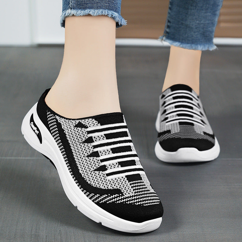 Damen nan gestrickter Slip-On Clog-Sneaker mit atmungsaktivem Sockenschuh und dämpfender Komfortsohle Echo Archiv