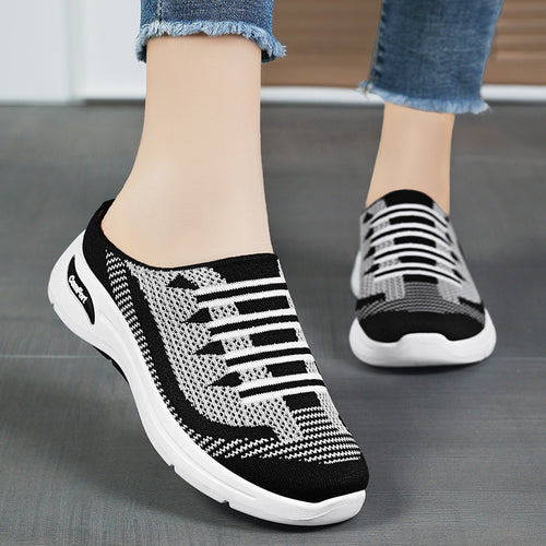 Damen nan gestrickter Slip-On Clog-Sneaker mit atmungsaktivem Sockenschuh und dämpfender Komfortsohle Echo Archiv