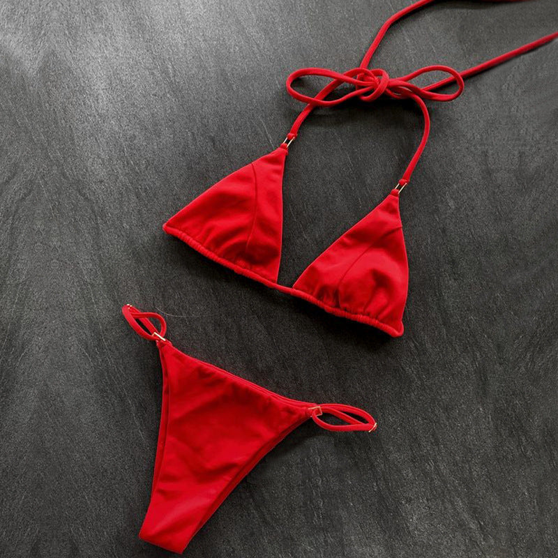 Damen Triangel-Bikini mit Raffung und verstellbaren Trägern Echo Archiv