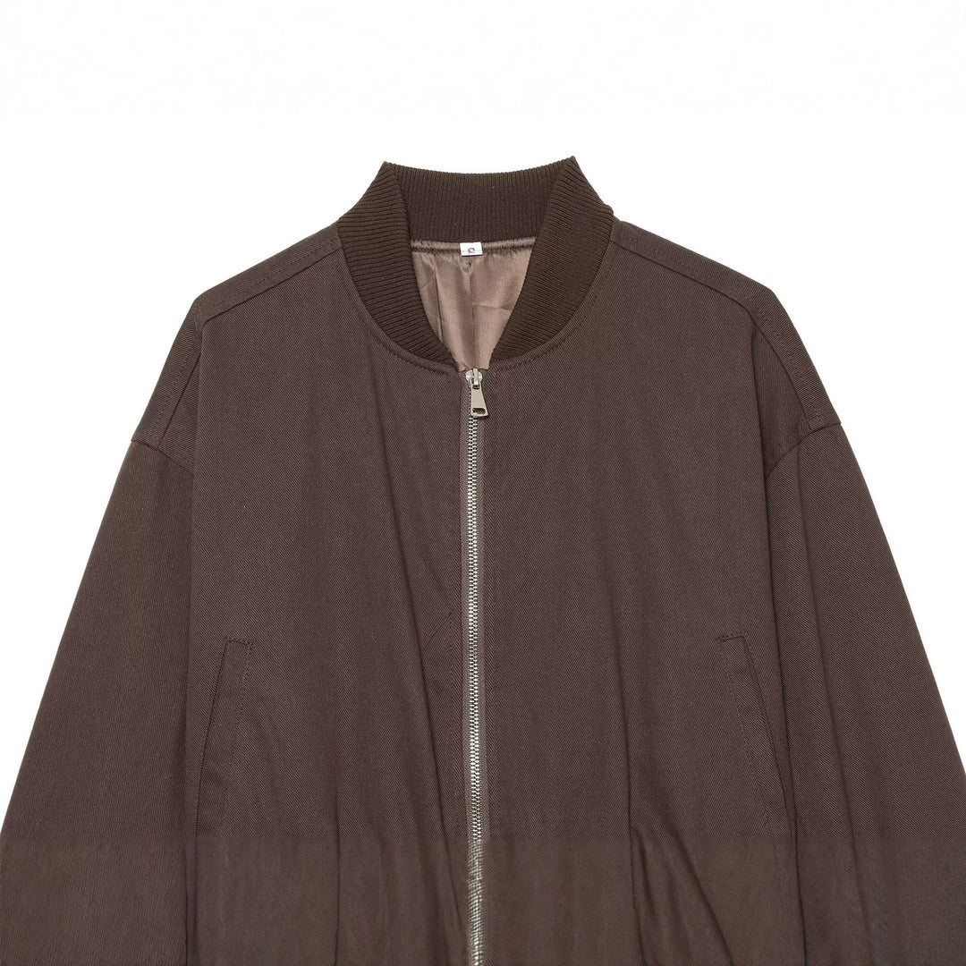 Damen Cropped Bomberjacke mit breitem Rippbündchen und durchgehendem Reißverschluss Echoarchiv