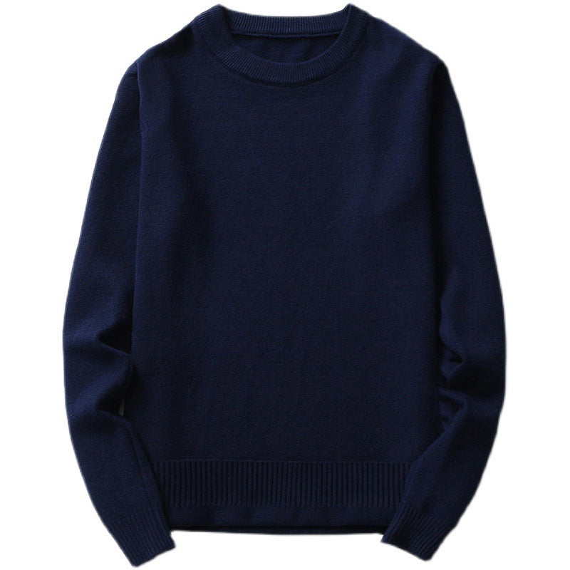Herren fein gestrickter Pullover aus hochwertiger Baumwolle mit Rundhalsausschnitt Echoarchiv