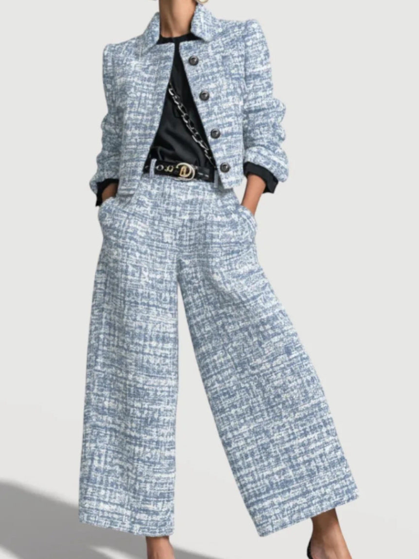 Damen Modernes Tweed-Anzug-Set – Élanora