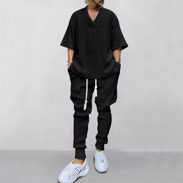 Herren lässiges Freizeit-Set mit oversized Pullover und bequemen Jogginghosen Echoarchiv