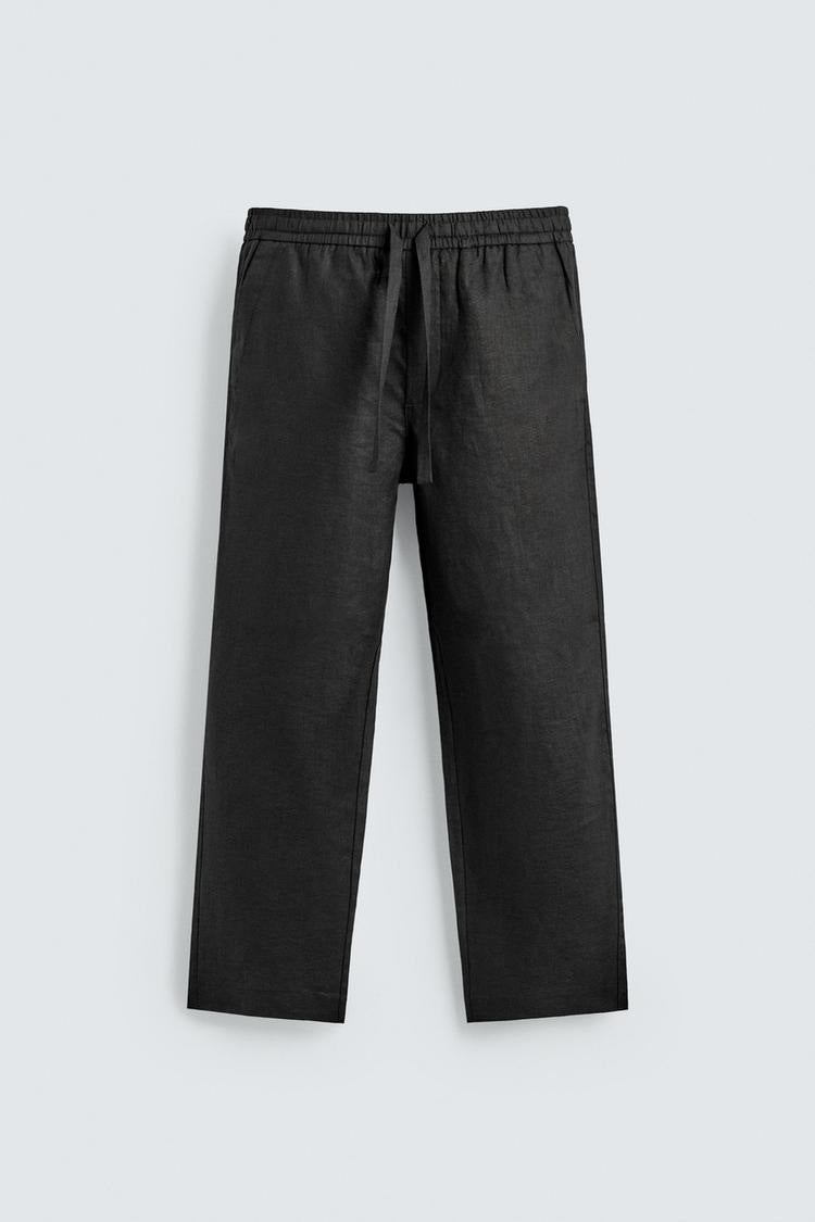 Herren Leinenhose mit elastischem Bund und Kordel Echo Archiv