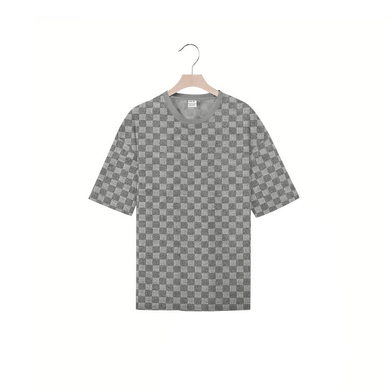 Herren lässiges Kurzarmshirt aus strukturierter Baumwolle Echoarchiv