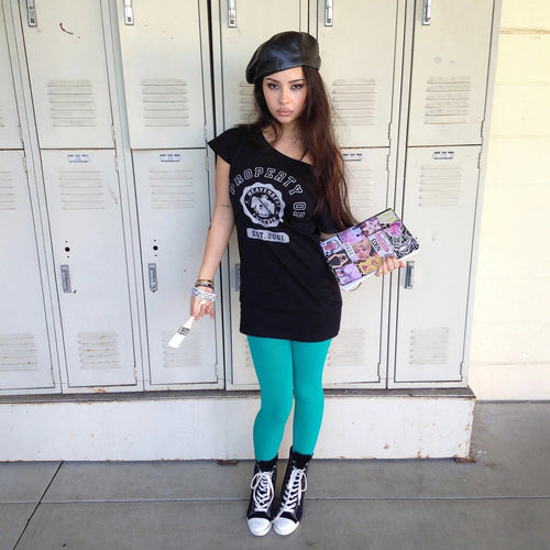 Damen T-Shirt mit dekorativem Grafikdruck Echo Archiv