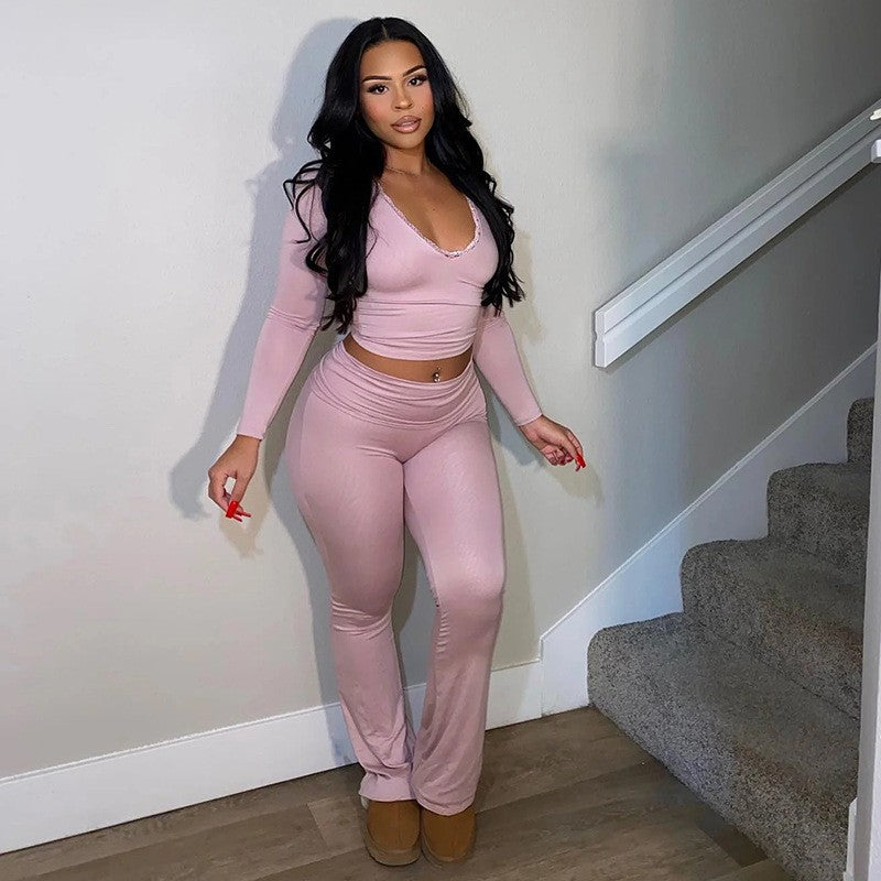 Damen enganliegendes Oberteil und Leggings Set Echo Archiv