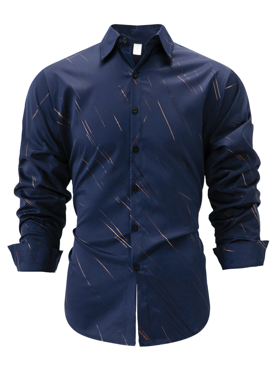 Herren Langarmhemd mit modernem Grafikdesign – Arvello