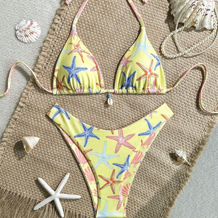 Damen Triangel-Bikini mit maritimem Sternenmuster Echo Archiv