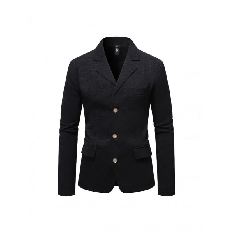 Herren eleganter Blazer mit strukturiertem Design und praktischen Taschen Echoarchiv