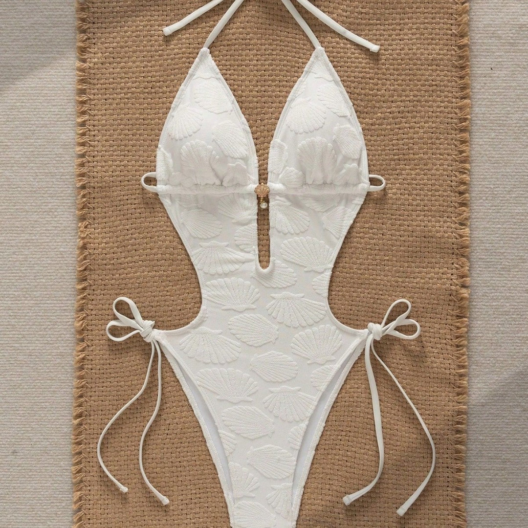 Damen Cut-Out Badeanzug mit charmanten Muscheldetails Echo Archiv