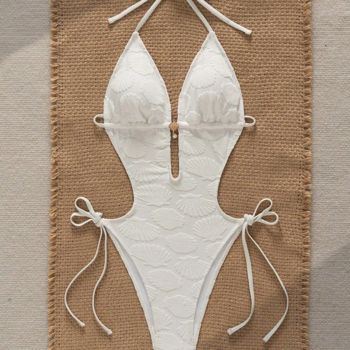 Damen Cut-Out Badeanzug mit charmanten Muscheldetails Echo Archiv