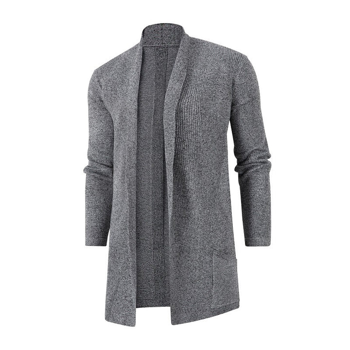 Herren Strickjacke mit offenem Design und minimalistischen Taschen Echoarchiv