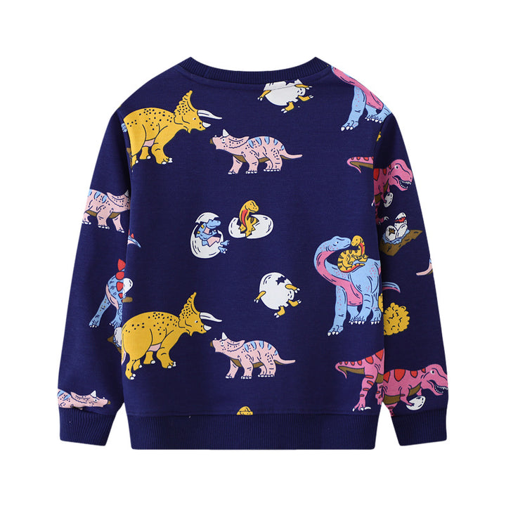 Jungen Sweatshirt mit buntem Dinosauriermuster Echo Archiv