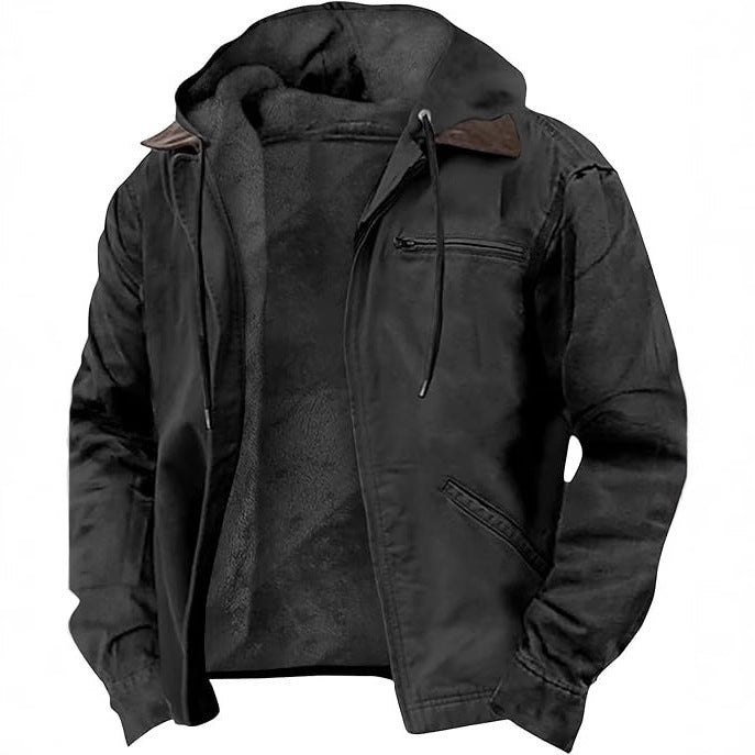 Herren Modische Freizeitjacke mit Kapuze – Taviero