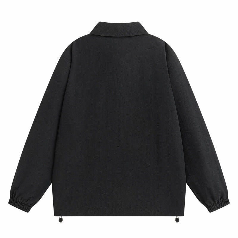 Herren Leichte Zip‑Übergangsjacke mit kontrastierendem Reißverschluss, Tunnelzug und elastischen Bündchen Echoarchiv