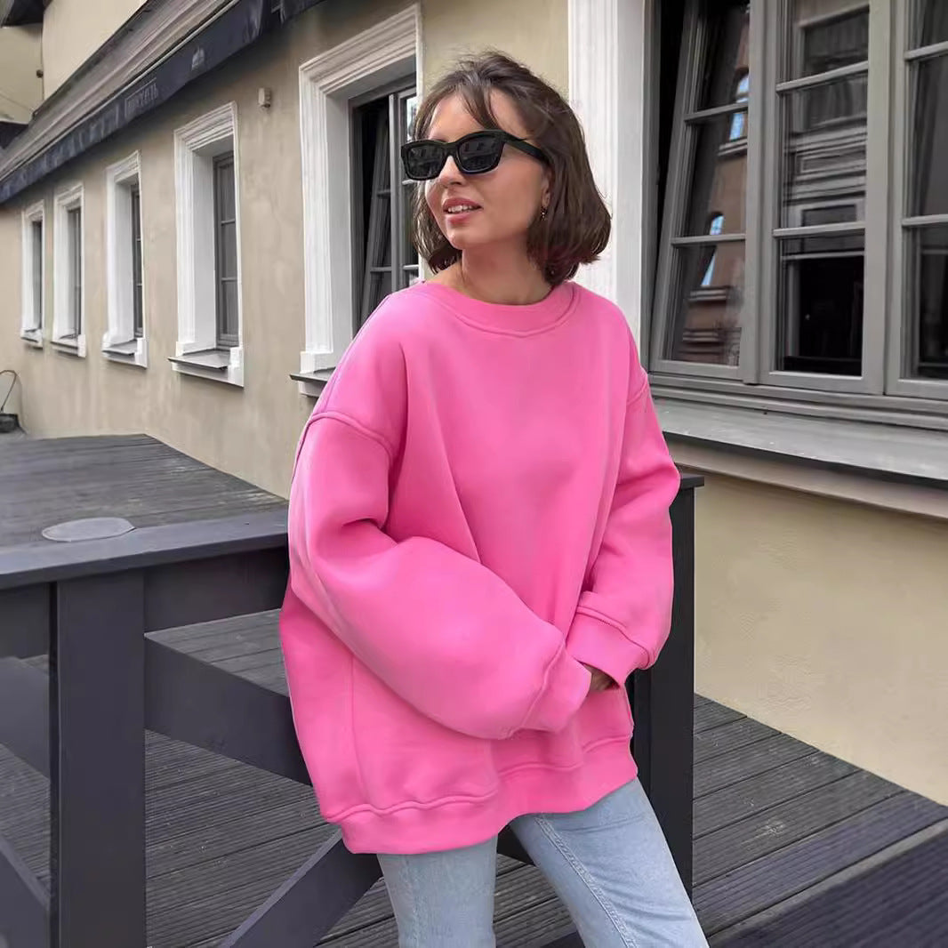 Damen Oversized SwEchoarchivtshirt im lässigen Stil mit übergroßen Ärmeln und elastischen Bündchen Echoarchiv