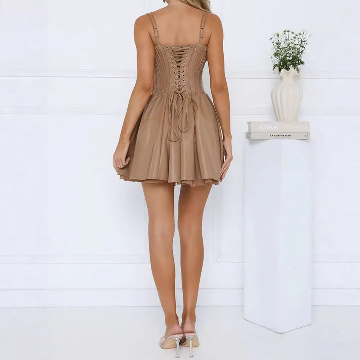Damen Verspieltes A-Linien Kleid mit Spitzenakzenten Echo Archiv