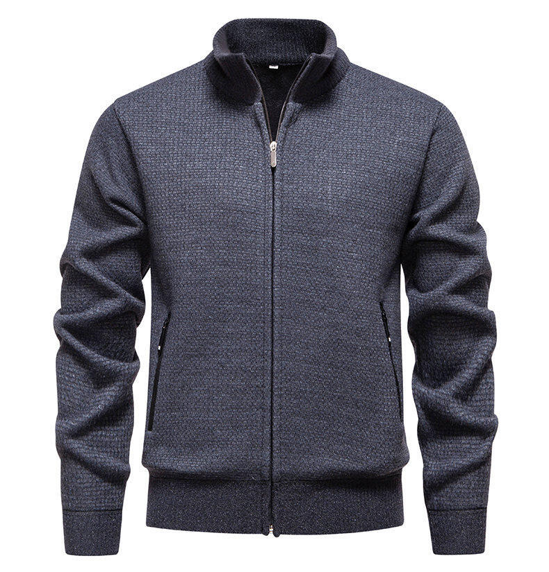 Herren Strickjacke mit modernem Zipper und seitlichen Reißverschlusstaschen Echoarchiv