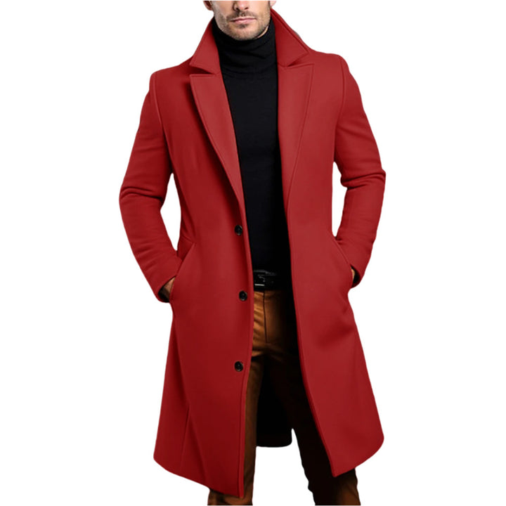Herren eleganter lang geschnittener Mantel Echoarchiv