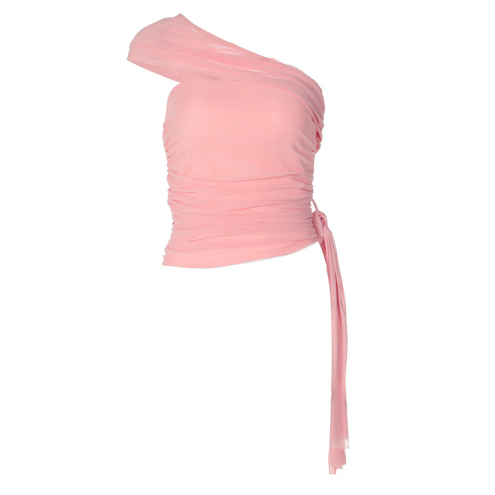 Damen Elegantes Asymmetrisches Top mit Wickeldesign Echo Archiv
