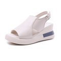 Damen Moderne Plateau‑Sandalette mit ergonomischem Memory‑Fußbett, verstellbarem Fersenriemen und rutschfester Gummisohle – Sorelia