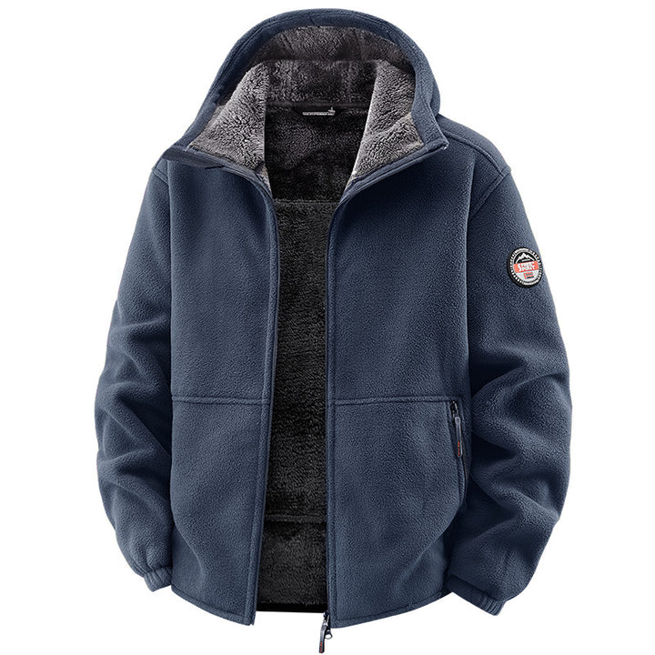 Herren Fleecejacke mit Kapuze und Teddy-Innenfutter Echo Archiv