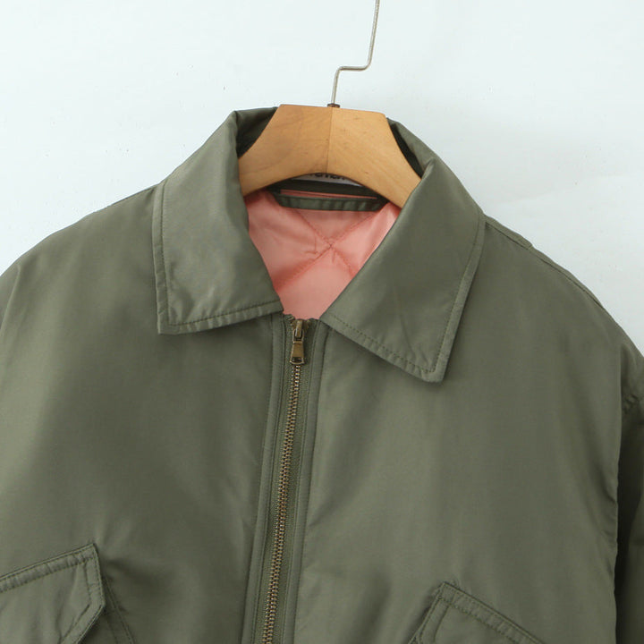 Damen lässige Bomberjacke mit praktischen Taschen Echoarchiv
