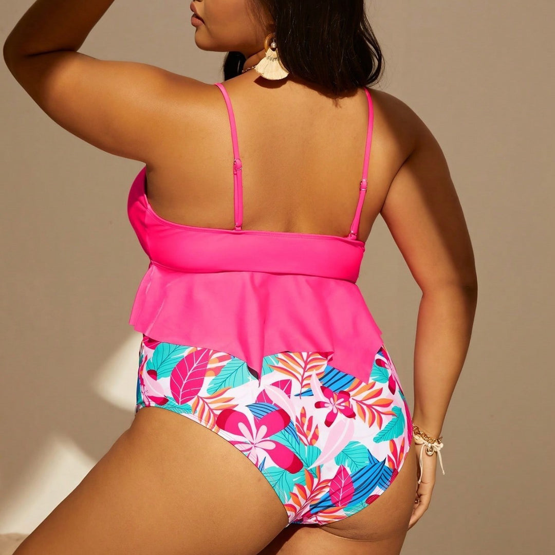Damen Bikiniset mit Rüschendesign und verstellbaren Trägern Echo Archiv
