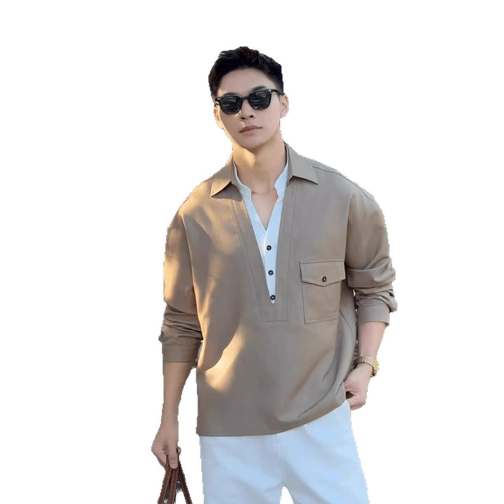 Herren Elegante Freizeit-Hemd Echoarchiv