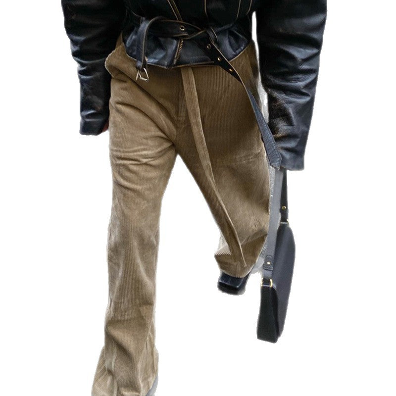 Damen lockere Leinenhose mit Taillengürtel Echo Archiv