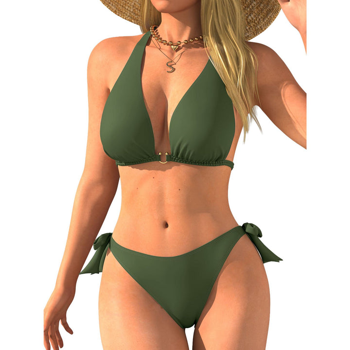 Damen Triangel-Bikini mit Rückenband und sinnlichem V-Ausschnitt Echo Archiv