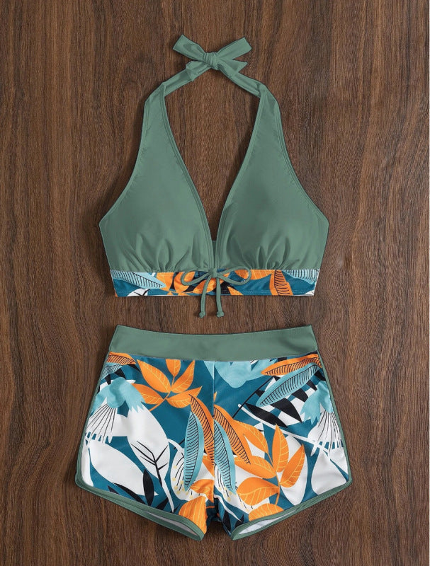 Damen Bikini-Set mit floralem Muster und herausnehmbarem Push-Up-BH Echo Archiv