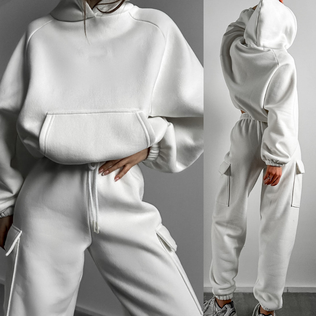 Damen nan oversized Kapuzenpullover-Set mit Cargo-Jogginghose Echo Archiv