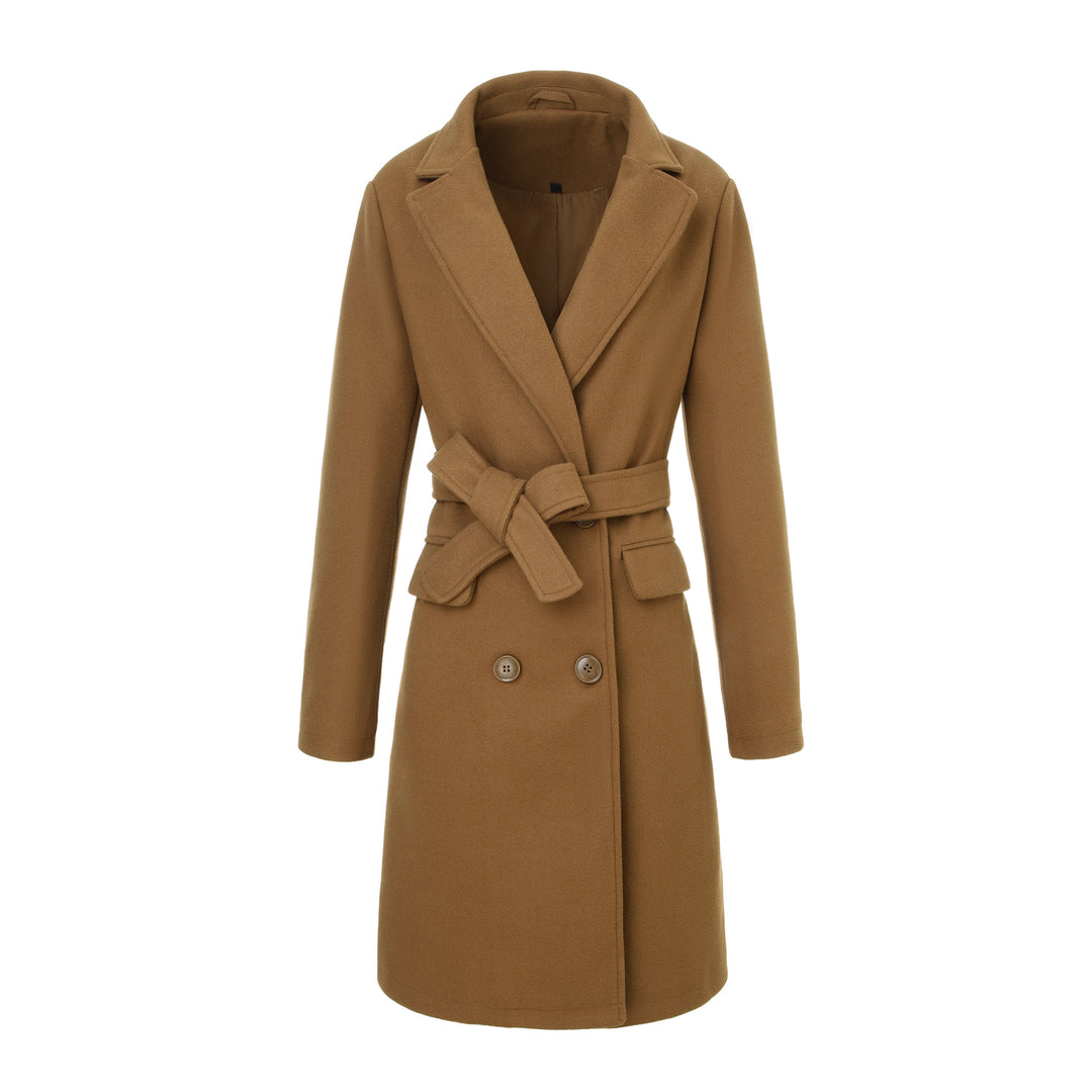 Damen Eleganter und zeitloser Wickelmantel Echo Archiv