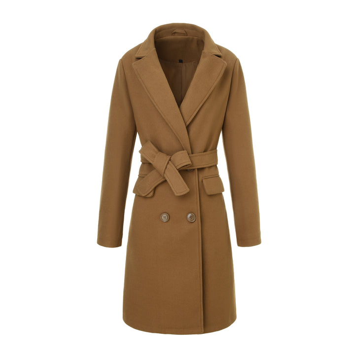 Damen Eleganter und zeitloser Wickelmantel Echo Archiv