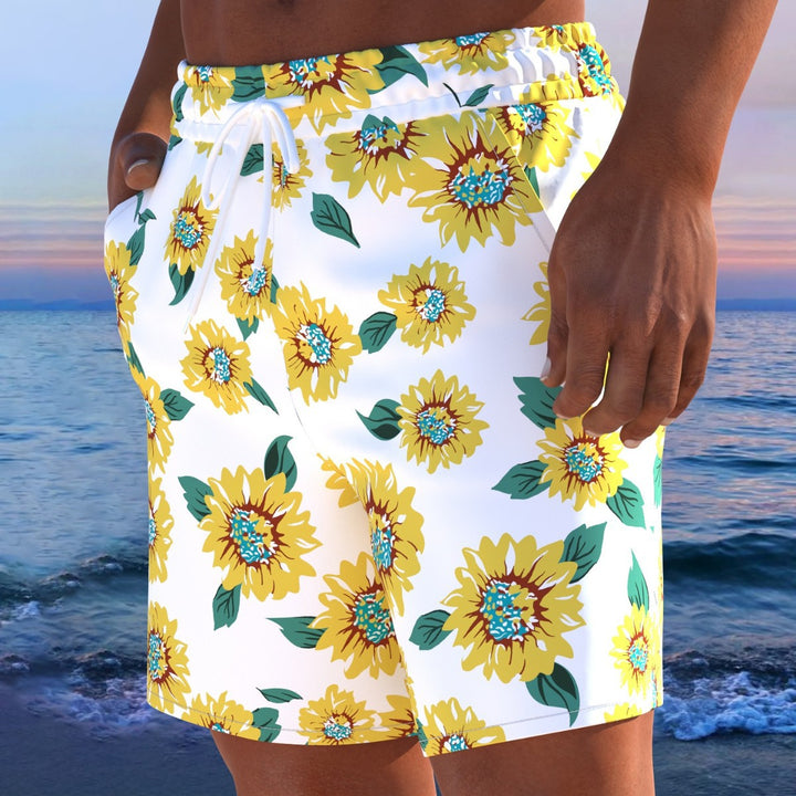 Herren Badeshorts mit modernem Streifen-Design und elastischem Bund Echo Archiv