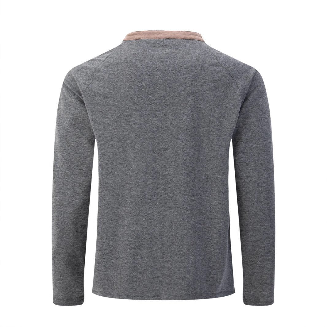 Herren Langarmshirt mit einzigartigem Knopfdesign Echoarchiv