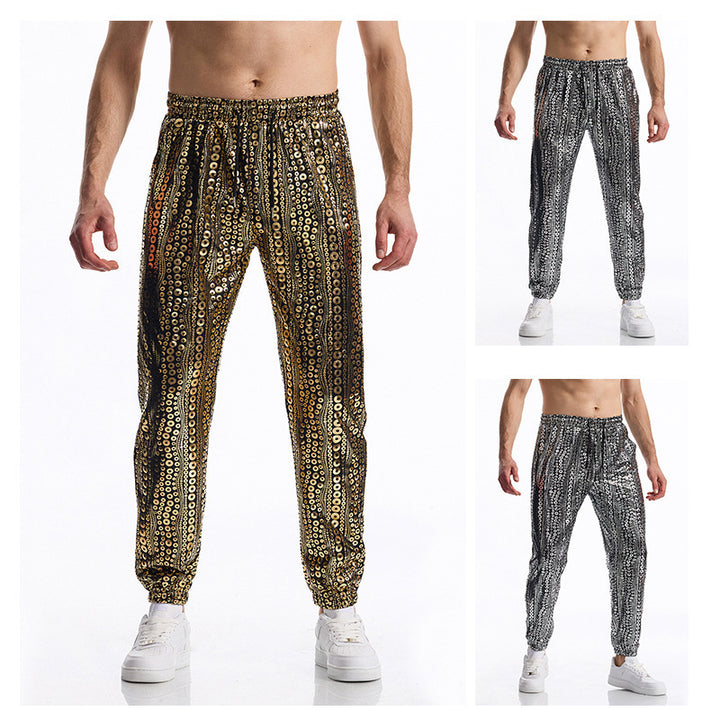 Herren Glamouröse Pailletten-Jogginghose Echoarchiv