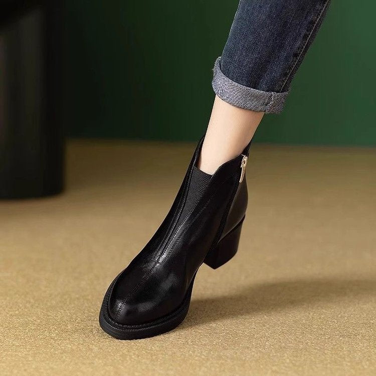 Damen Elegante und bequeme Stiefeletten mit Reißverschluss – Varelle