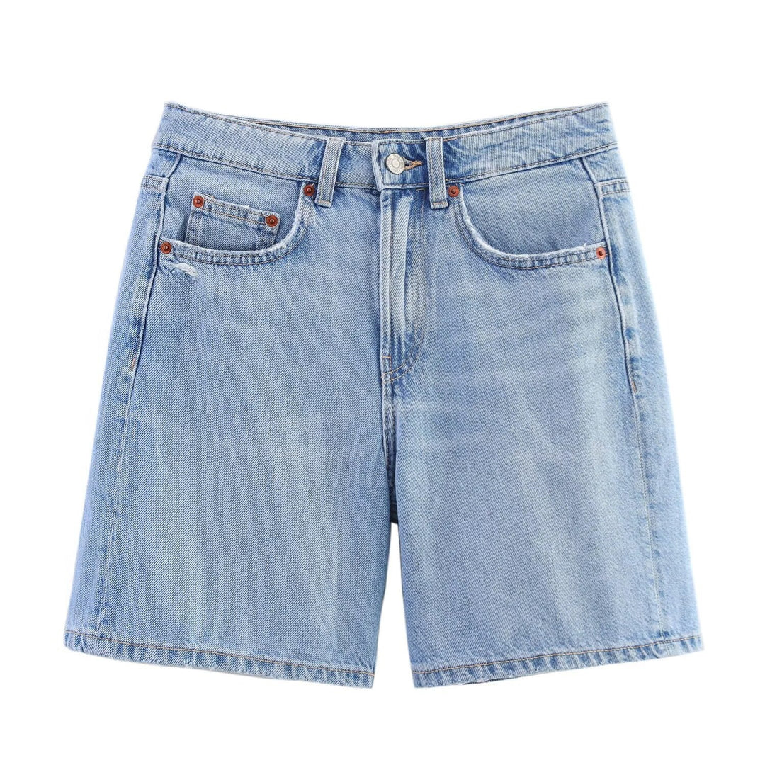 Damen Denim-Shorts im lässigen Schnitt mit hoher Taille und praktischen Taschen Echo Archiv