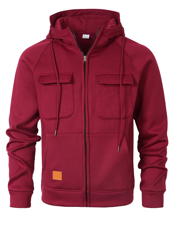Herren Kapuzenjacke mit nachhaltigem Baumwollmix und praktischen Taschen Echoarchiv