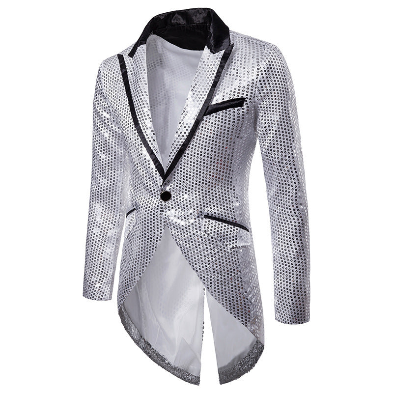 Herren eleganter glamouröser Blazer mit Pailletten Echoarchiv