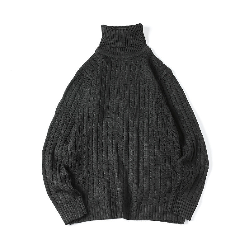 Herren nan Feinstrick-Rollkragenpullover mit Zopfmuster und schmaler Silhouette Echo Archiv